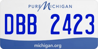 MI license plate DBB2423