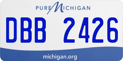 MI license plate DBB2426