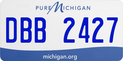 MI license plate DBB2427