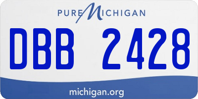 MI license plate DBB2428