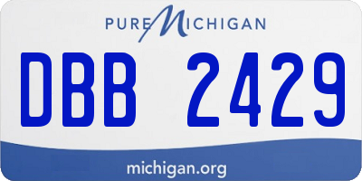 MI license plate DBB2429
