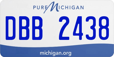 MI license plate DBB2438