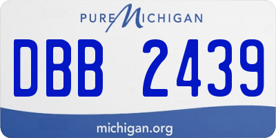 MI license plate DBB2439
