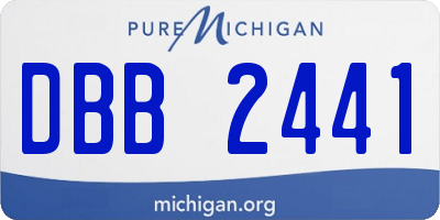 MI license plate DBB2441