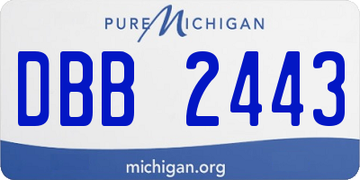MI license plate DBB2443