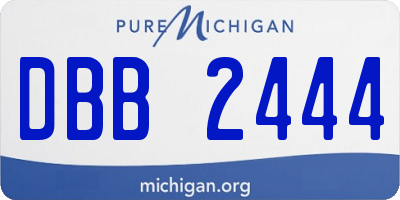 MI license plate DBB2444