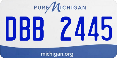 MI license plate DBB2445