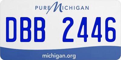 MI license plate DBB2446