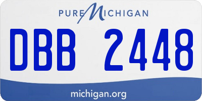 MI license plate DBB2448