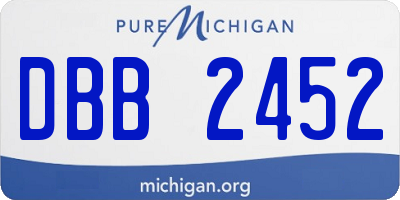 MI license plate DBB2452