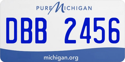 MI license plate DBB2456