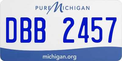 MI license plate DBB2457