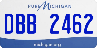 MI license plate DBB2462