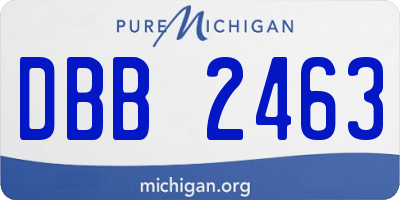 MI license plate DBB2463
