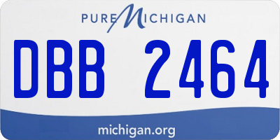 MI license plate DBB2464