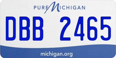 MI license plate DBB2465