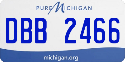 MI license plate DBB2466