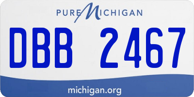 MI license plate DBB2467