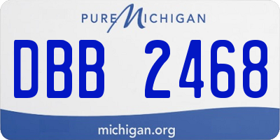 MI license plate DBB2468