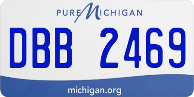 MI license plate DBB2469