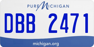 MI license plate DBB2471