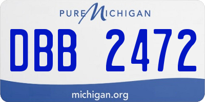MI license plate DBB2472