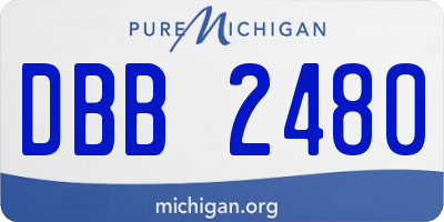 MI license plate DBB2480