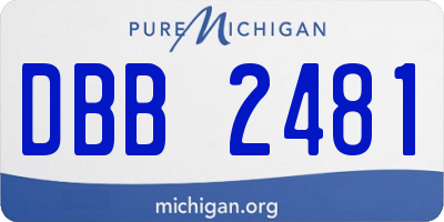 MI license plate DBB2481