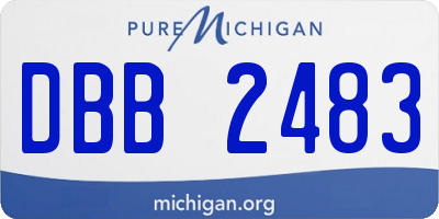 MI license plate DBB2483