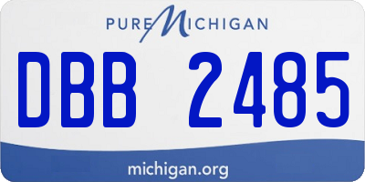 MI license plate DBB2485
