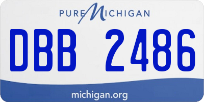 MI license plate DBB2486