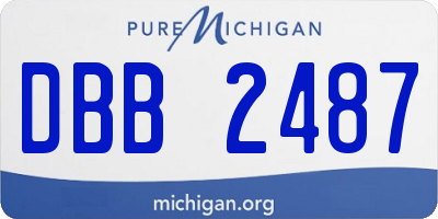 MI license plate DBB2487