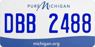 MI license plate DBB2488