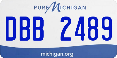 MI license plate DBB2489