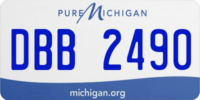 MI license plate DBB2490
