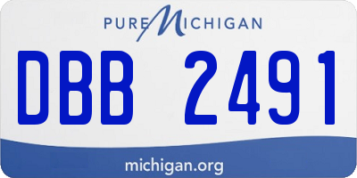 MI license plate DBB2491
