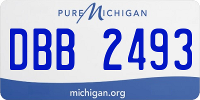 MI license plate DBB2493