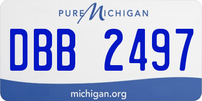 MI license plate DBB2497
