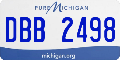 MI license plate DBB2498