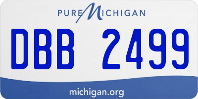 MI license plate DBB2499
