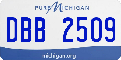 MI license plate DBB2509