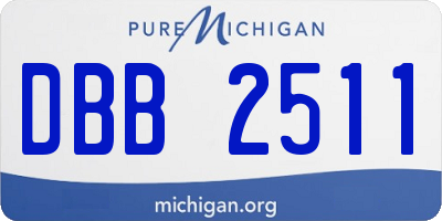 MI license plate DBB2511
