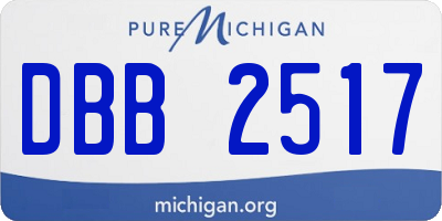 MI license plate DBB2517
