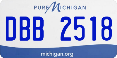 MI license plate DBB2518