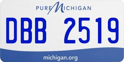 MI license plate DBB2519