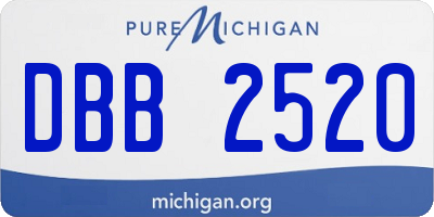 MI license plate DBB2520