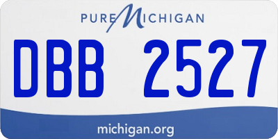 MI license plate DBB2527