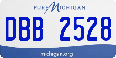MI license plate DBB2528