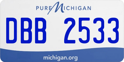 MI license plate DBB2533