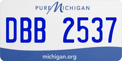 MI license plate DBB2537